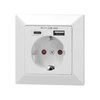Orno Viengubas elektros lizdas 2P+Z (Schuko) su USB-A ir USB-C jungtimis