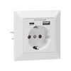 Orno Viengubas elektros lizdas 2P+Z (Schuko) su USB-A ir USB-C jungtimis