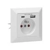 Orno Viengubas elektros lizdas 2P+Z su USB-A ir USB-C išvestimis