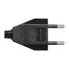 Orno Wtyczka Plokščias kištukas be įžeminimo, 2,5 A, 250 V, juodas polikarbonatas, 1 vnt.