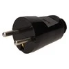 2285# Oem Tiesus kištukas WT-30 - į lizdą su įžeminimu - juodas