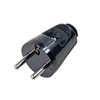 2285# Oem Tiesus kištukas WT-30 - į lizdą su įžeminimu - juodas