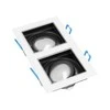 Orno YOP 2 dekoratyvinis rėmelis prožektoriui, MR16/GU10, maks. 2x50W, reguliuojamas, baltas ir juodas