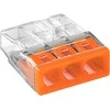 Orno Złączka „Wago“ 3 takelių jungtis, modelis: 2273-203, nuo 0,5 iki 2,50 mm², 10 vnt.