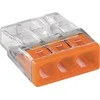 Złączka „Wago“ 3 takelių jungtis, modelis: 2273-203, nuo 0,5 iki 2,50 mm², 5 vnt.