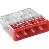 Złączka „Wago“ 4 takelių jungtis, modelis: 2273-204, nuo 0,5 iki 2,50 mm?, 5 vnt.
