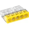 Orno Złączka „Wago“ 5 takelių jungtis, modelis: 2273-205, nuo 0,5 iki 2,50 mm², 10 vnt.