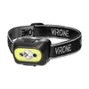 Orno Pakraunamas LED žibintas ant galvos VIRONE, 3W, 350lm, pakraunamas USB, juodos/geltonos sp