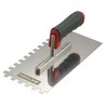 Paca Nerūdijančio plieno mentelė 270 * 130 mm, 12 * 12 įpjovų, dviejų komponentų rankena, aliuminio prolinas