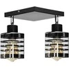 Pakabinamas šviestuvas Orno SIENA 2P E27, sieninis ir lubinis šviestuvas, maks. 2x60W, juodas, kvadratinis pagrindas