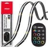 Amio Lanksčios šoninės LED COB juostos 2x30 cm 12V, RGB įvairių spalvų, su pultu