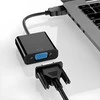 Konwerter HDMI į VGA keitiklis D-Sub 15 kontaktų adapterio kabelis monitorius „Full HD 1080p“