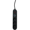 Plastrol UN AL3 viršįtampių apsaugos ilgintuvas, 3 lizdai, 1,5 m, juodas (1 vnt.)