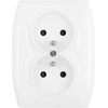 Plastrol Lizdas wtyczkowe podwójne p/t 2x2p+su, 16a, 250v komplet