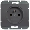 Plastrol Lizdas wtyczkowe pojedyncze -onyx- p/t 2p + su 16a, 250v, antracito