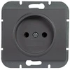 Plastrol Lizdas wtyczkowe pojedyncze -onyx- p/t 2p 16a, 250v, antracito