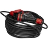 Plastrol KEL Konstrukcinis ilgintuvas 3 lizdų be 25m /H05RR-F 3x2.5/ IP54 juodas/raudonas W-01178