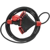 Plastrol KEL Konstrukcinis ilgintuvas 3 lizdų be 5 m /H05RR-F 3x1.5/ IP54 juodas/raudonas W-01168
