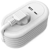 Plastrol Vieno lizdo ilgintuvas su schuko ir usb-a bei usb-c lizdais
