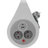Plastrol ištraukiamas prailginimo laidas 10m 3x1mm2 16A su terminiu saugikliu + USB-A + USB-C