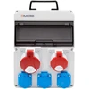 Plastrol Rozdzielnica cas 32a 16a 3×230 ip54 rozdzielnica budowlana bez zabezpieczeń, ip 54, 1x32a-400v/1x16a-400v/3x16a-230v