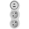 Plastrol Rozgałęźnik dwukrotny, 2x gniazda wtyczkowe su uziemieniem, 1xgniazdo usb a, 1xgniazdo usb c – pd20w