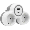 Plastrol Rozgałęźnik dwukrotny, 2x gniazda wtyczkowe su uziemieniem schuko, 1xgniazdo usb a, 1xgniazdo usb c