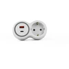 Plastrol Rozgałęźnik jednokrotny, 1x gniazda wtyczkowe su uziemieniem schuko, 1xgniazdo usb a, 1xgniazdo usb c