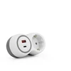 Plastrol Rozgałęźnik jednokrotny, 1x gniazda wtyczkowe su uziemieniem schuko, 1xgniazdo usb a, 1xgniazdo usb c