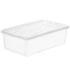 Dėžė su dangčiu avalynei Plast Team 34x19x11cm permatoma