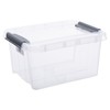 Plastikinė dėžė fiksuojamu dangčiu Pro Box Plast Team 32L permatoma