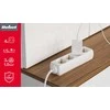 Rebel baltas prailginimo laidas, 4 vokiško tipo lizdai, 1.5 m ilgio (3x1.0) be jungiklio