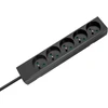 Prailgintuvas 5 lizdai 5m prancūziško tipo be jungiklio (3x1.5mm) Rebel juodas