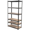Regał Lentyna Presuojama metalinė lentyna, 6 lentynos, 222×110×50, 175 kg, juoda