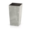 Prosperplast Lauko plastikinis vazonas URBI SQUARE BETON, su įdėklu, pilkos sp., 27 x 27 x 50 cm