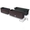 Prosperplast Lauko plastikinis vazonas RATO CASE W, rudos sp., 18 x 58 x 20 cm