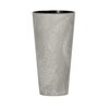 Prosperplast Lauko plastikinis vazonas TUBUS SLIM BETON, su įdėklu, pilkos sp., 40 x 76 cm