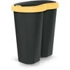 Prosperplast Šiukšliadėžė Compacta R Duo, Geltonas/juoda, talpa 40L, Jedna komora, Dwie pokrywki, NDRF40-1215C_S411