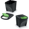 Prosperplast Šiukšliadėžė Keden SORTI BOX 4x25L - juoda recykling