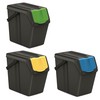 Prosperplast Šiukšliadėžė Keden SORTI BOX 3x25L - juoda recykling