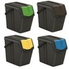 Prosperplast Juodos spalvos rūšiavimo konteinerių rinkinys SORTIBOX 4x25L