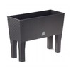 Prosperplast Lauko plastikinis vazonas RATO CASE HIGH, su kojelėmis, rudos sp., 80 x 33 x 62 cm