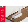 Przedłużacz 3 gniazda 2m typu niemieckiego bez przełącznika (3x1,5mm) Rebel balta