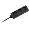 Prailgintuvas 3 lizdai 5m prancūziško tipo be jungiklio (3x1.5mm) Rebel juoda