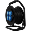 Przedłużacz bębnowy linija hand pro; 3x(2p+su) +1x(usb-a;usb-c); ip44; 16a; h07rn-f; 3×1,5; 25m; schuko juoda