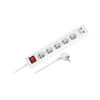 Rebel elektros tinklo ilgintuvas 5 lizdai + 2 USB lizdai su jungikliu 3m