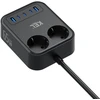 Przedłużacz usb 65w, 2x2p+su + 2xusb a, 3xusb c, 2m, schuko; kel