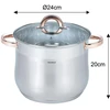 Puodas plieno su pokrywą, 8.6l, śr.24cm, klausberg, kb-7793