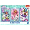 Trefl Dėlionė 3x80 vnt. - Gabby's Dollhouse