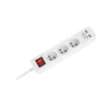 Rebel elektros tinklo ilgintuvas 3 lizdai + 2 USB lizdai su jungikliu 3m